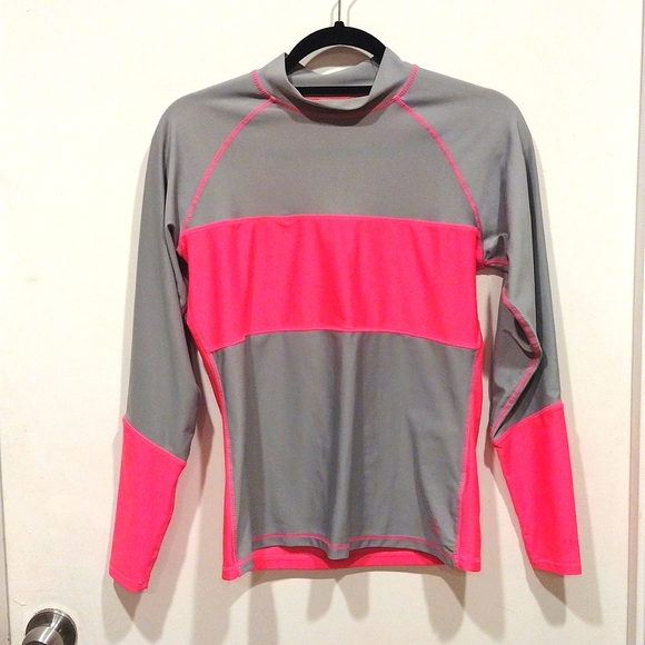 UV Skinz Other - UV Skinz Women's Pink & Gray Long Sleeve Rash Guard Swim Top Sz S -Beach Summer